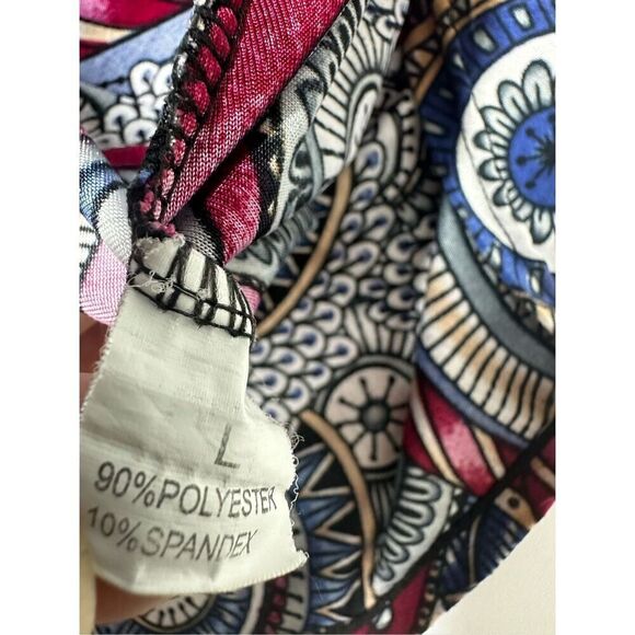 Women Vintage Style Sleeveless Elegant Size L Dress Bohemian Geometric Pattern - Picture 10 of 11